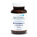 MetilPro B- Complex + L-metilfolat 10 mg - Metilirani kompleks vitamina B za ženske in moške, celična energijska podpora z Folatom, Niacinom in Biotinom, VIT B dodatek - 30 veganskih kapsul
