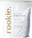 Rookie Wellness Plant-based probiotic Protein - Organic Pea Protein Powder s popolnim profilom aminokislin, Gut-Health Prebiotics & Probiotics, & Over 25 Vitamini in minerali (30 strežbe, čokolada)