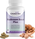 Gobe Boost Plus - 10-v-1 Gobe dodatek s Cordyceps, Levje Mane, Reishi, Turčija Tail & Shiitake - Imunska podpora, Energy & Brain dodatek - 60 Veggie kapsule