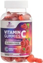 Zero Sugar Vitamin C Gumies - Imunska podpora & antioksidant VitaminC Prehranska dopolnila - Vegan, Non-GMO, Dairy & Gluten Free C Vitamin Gummy - Raspberry Flavor za otroke in odrasle - 120 Count Gumies