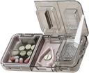 CFOUR 3-v-1 tablete Cutter Spliter za majhne ali majhne velike tablete, Crusher Grinder s praška Brush Grind tablete, tablete tablete tablete za tablete za shranjevanje, mlini za starejše, otroci&pets, črna