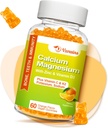 Visoka absorpcija Kalcijeve žvečilke, sladkor brez kalcija Magnezij dodatek s kalijevim vitaminom D3 za moške in ženske - Vegan, Orange Flavor 60 Cts