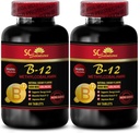 b12 Vitamini 5000 mcg - METHILKOBALAMIN Vitamin B-12 5000 - Športna prehrana vzdržljivost, energijski booster, energijske dodatke za moške več kot 50, Vitamin b 12, Podpora za kožo - 2 steklenice 120 Tabl