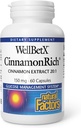 Naravni dejavniki WellBetX CinnamonRich Extract 150 mg, 60 kapsul