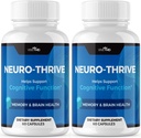 Vive MD Neuro Trive Brain Supplement - Uradna Formula - Neuro Thrive PQQ, Neuro Thrive za dodatno moč z Ginkgo Biloba Extract, Sibirski ginseng ekstrakt (2 paket)