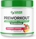 Pred treningom prašek z beta alanin, kreatin monohidrat, BCAA, L citrulin, L arginin in kofein - jagodna limonada Flavor - 25 Servinga