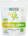 Zhou Hydro-Fuel Gummies - Electrolyte Gummy, Hydration Salt Chews z natrijevim, kalijevim in magnezijevim žvečilom, energijo in vzdržljivost za ženske in moške - limona limona, 60 Veggie Gummies