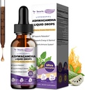 Totaria Liposomal Ashwagandha tekoče kapljice, Ultra moč Ashwa koren ekstrakt dodatek s Shilajit, Ginseng, Magnezij, Soursop, L-Theanin, 60ml