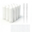 12 Garniture Essential Oil Aromaterapija Tubes Inhaler Packs Blank Nazal Inhalers(12 Popolne palice) + 2 Polietilen Pipette kapalke