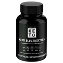 Popolne kapsule Keto elektrolitov, brez glutena, elektrolitski dodatek z magnezijem, kalcij, kalij in natrij, hidracijo, energijo, regeneracijo in imuno podporo, nearomatizirani, 120 strežnikov