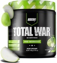 REDCON1 Total War Pre Workout, Zelena Apple - hitro deluje kofein Preworkout za moške + ženske z Beta Alanine - Vsebuje Citrulin Malate za povečanje črpalke, pretok krvi (30 strežnice)