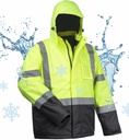 orodje 100% vodoodporne varnostne jakne za moške, Hi Vis Reflectiontive Work jakne, Gradbeni dež plašči za hladno vreme
