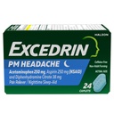 Excedrin PM za lajšanje glavobola, acetataminofen 250mg, Aspirin 250mg, Difenhidramin Citrat 38mg, bolečina Reliever, nočno spanje-Aid, 24 Število