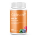 Proslavite vitamine železov dodatek s 60 mg železa in vitamina C – Berry žvečilni izdelki za bariatrične bolnike, Gastric Bypass & rokavi Gastrectomy Podpora – 30 tablet za vzdrževanje zdravja po operaciji