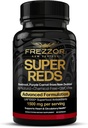 FREZZOR Super rdeče Kapsule z UAF1000+, Vse naravne Nova Zelandija Red Superfood Energija, Essential Red Fruits Zelenjava & Fies, Antioksidanti, Encimi, energijske dodatke, 90 Kapsule, 1 steklenica
