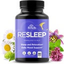 Podpora za pomoč v spanju - Melatonin Free Formula z magnezijem, Valerian, Kamilica, Apigenin, Pomaga mirno spanje in sprostitev, Brez Grogginess Spanje tablete