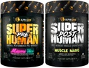 ALPHA LION Superhuman Pred-workout Powder & Post-workout recovery Bundele, Trajna energija & Fokus + Lean Mišična rast, moč in volumen (Miami Vice & Muscle Marg)