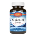 Carlson - Salmon Oil Complete, 700 mg Omega-3s + Astaksantin, Kardiovaskularna podpora, Možganske funkcije in skupno zdravje, 60 Softgels