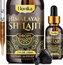 Himalajski Shilajit Resin Tekoče kapljice, Čisti organski himalajski Shilajit Resin 600mg z ajurvedsko mešanico & 85+ Trace Minerali & Fulvic kislina za krepitev možganov in energijo imunske podpore, 2 Fl Oz
