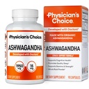 Physician's CHOICE Ashwagandha dodatek - 1950mg Bioactive Organic Ashwagandha Root Powder - izvleček črnega popra, Stress Support, Mood Support dodatek, 90 Veggie Ashwagandha kapsule