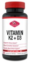 Olympian Labs Vitamin K2 + D3, 60 Služi, podpira imunski sistem, podporo kosti in srca, 60 Veganske kapsule