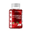 Vitamatski vitamin B Complex Gumies z vitaminom C & Inositol - Naravna jagodna aroma - 60 Gumies (1 steklenica)