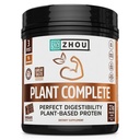 Zhou Plant Complete Vegan Protein Powder - Protein Powder na osnovi rastlin za ženske in moške, Nemaletni riž & Pea Mešanica za smoothies & Shakes, 21g Protein Per Serving - Čokolada, 17.7oz (16 Serving)