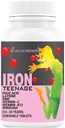Generic Viva Železne tablete s folno kislino Vitamin C, B12, lizin, Spirulina & cink dopolnila Kot Hemoglobin Graditelj, Immunitete Booster, Energija za ženske Najstnice Dekleta – 60 Žvečilni izdelki (Pack of 1)