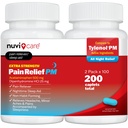 Dodatna jakost bolečina Relief PM - acetataminofen 500mg & difenhidramin 25mg - Primerjava z Tylenol PM Dodatna moč Pomoč za spanje - odrasli PM bolečina Reliever za nočne bolečine (100 tablet)