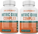 2 plastenke kompleks dušikovega oksida 3500 mg na serviranje L- arginin HCL AAKG AKG alfa ketoglutarat citrulin malat 240 skupne kapsule