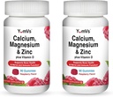 YUM-V'S Calcium, Magnezij, cink in vitamin D Gumies (90 Število) - Kalcijeve Gumies z vitaminom D3 + cink & magnezij dopolnila - Okusno zdravje kosti Gummy dodatek za moške, ženske in otroke