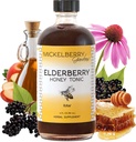 Mikelberry Vrtovi Medeni tonik, Sambucus Syrup, Črna jerebica - Imunska podpora za odrasle in otroke (4 Ounce)