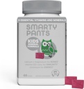 SmartyPants Kids Mineral Chews: Magnezijev Citrat & Kalcij dodatek z vitaminom D3, Vitamin C, K2, Cink & Selen za imuno podporo, 60 Število (30 dnevna dobava)