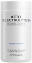 Koda Keto Elektroliti – Veganske elektrolitske tablete w Magnezij, Kalij, Kalcij & sol - Elektrolitske tablete v prahu Solne tablete & pijača Hidracijske dodatke - Ne-GMO Keto diet - 180 kapsul