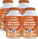 5- v-1 Ceylon Cinamon Kapsule 2355 mg - Ceylon Cimet in Apple Cider Vinegar Kapsule - Kurkuma in Panax ginseng - Cinamon dopolnila z Bioperinom (120ct, pakiranje po 4)