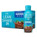 GNC Lean Shake 25 Protein Shake, klinično dokazano upravljanje s težo, nadomestek obroka, 25g beljakovin z nič dodanim sladkorjem, pripravljen za pitje, čokoladni metin, pakiranje po 12