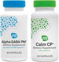 NeuroScience Stres Response & Sleep Set - Alpha GABA PM + Calm CP z melatoninom, L-teaninom, Banaba Leaf & More (2 izdelkov, 60 Count vsak)