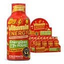 Vitamin Energija Imuno+ Ekstra moč Energija Shot Mango 12 Pack, 260mg Naravni kofein, B-vitamini, Citicoline, Zeleni čaj, Imuniteta in fokus podpora, Nič sladkorja, Gluten-free 1,93 fl oz