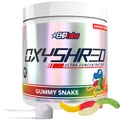 EHP Labs OxyShred Pre Workout Powder - Preworkout Powder z L Glutamin & Acetil L Karnitine, Energy Boost Drink - Gummy Snake, 60 Serving