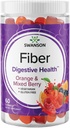 Swanson Mixed Berry Fiber Gumies - Prebavna podpora spodbujanje regularnosti in zdrave ravni lipidov - Vse naravne formule za pomoč podporo A zdravo Gut Microbiome - (60 Gumies, 5g vsak)