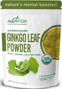 Ginkgo Biloba Leaf Powder 8oz - Ginkgo Biloba Tea Podpira zdravo staranje, Spomin, Fokus, Mood & Koncentracija - 100% Natural Ginko Leaf Extract, Vegan, Non GSO & Certified Organic Ginkgo Leaf Powder