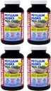 Yerba Prima Psyllium Husks Veg Caps - 180 Count (Pack of 4) - Vegan, Non-GMO, Gluten Free, Colon Cleanser, Daily Fiber dodatek za Gut zdravje & Rednost