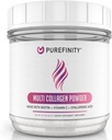 PUREFINITY Kolagen Peptide za ženske – Tip I, II, III, V & X z biotin & hialuronska kislina, Podpira zdravo kožo, kosti, lase in nohti – ne-GMO, trava-fed, nearomatizirana, 10.7oz (1 mesec dobave)