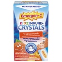 Emergen-C Kidz Imune Plus kristali, On-The-Go imunske podpore dodatek z vitaminom C, Vitamin D, B Vitamini, cink in mangan, Tropical Punch, Nazaj na šolo Essentials - 28 Packs