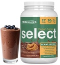 PEScience Select Vegan Protein Powder, na rastlinski osnovi Protein Powder, Neverjeten okus, gladka tekstura, Pea in Brown Rice Mešanica, Brez mleka, Laktoza, Brez glutena - čokoladno arašidovo maslo, 27 Servisi