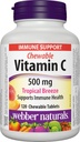 Webber Naturals Vitamin C Žvečljivi 500 mg, 120 Tropical Breeze arome tablete