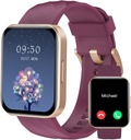 RUIMEN Pametne ure za ženske moške (Odgovor / Make klice) Združljiv z iPhone/Android telefoni, 1.85" HD zaslon Fitness Tracker Heart Rate Monitor 100+ Športni sledilnik Watch vodoodporni (Purple)