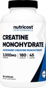 Nutricost Kreatin monohidrat 3000 mg 180 kapsul (750 mg na kapsulo) - brez glutena, brez glutena, brez glutena, brez glutena