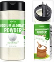 Natrijev alginat v prahu - 4oz Pure Natrijev alginat Hrana Stopnja Debelina v prahu, Naravni gel za sladice, Kaviar Sfere Izdelava, Ledena krema, Meatloaves, Vegan Stabilizator za peko, Debelost
