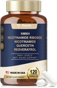 NMNH (Dihidronikotinamid mononukleotid), Premium NMN Alternative dodatek z niacinamidom brez Flasha (vitamin B3), Quercetin in Trans-Resveratrol, 120 kapsul